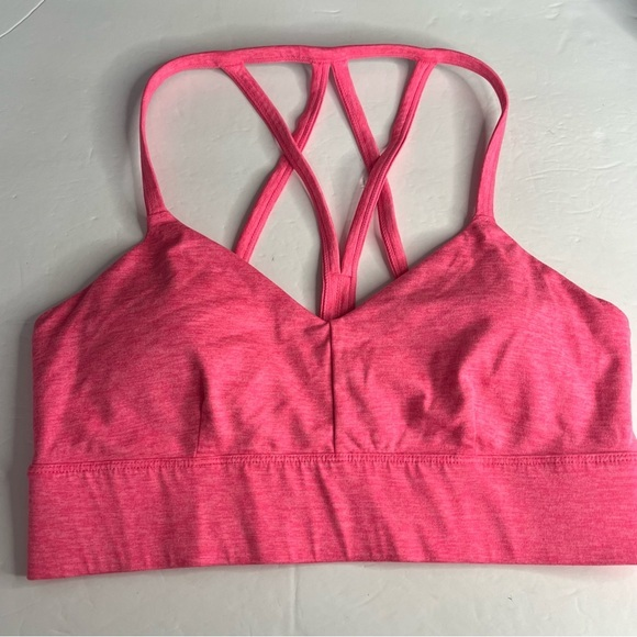 JoyLab‎ Strappy Longline Flamingo Pink Athletic Sports Bra L - Picture 1 of 7